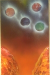 ITEM#: M013 - Marble Moons - Spray Paint Art for Sale