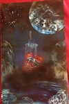 ITEM#: M009 - Castle of Red Rock - Spray Paint Art for Sale